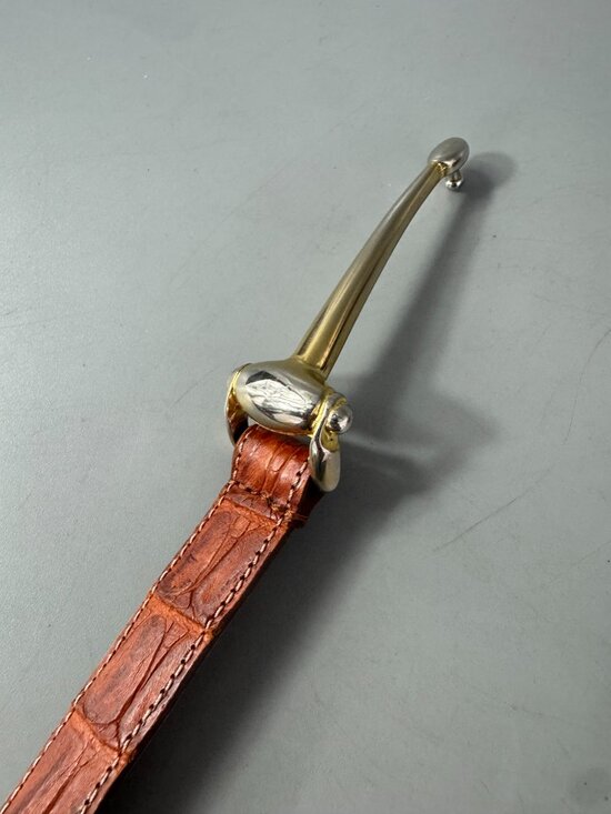 Vintage Carlisi Genuine Crocodile Leather Women\'s Belt, Size M main image 6